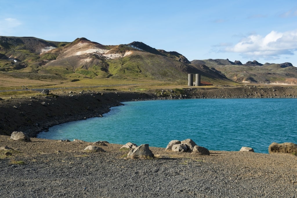 Deep blue water of Lake Graenavatn