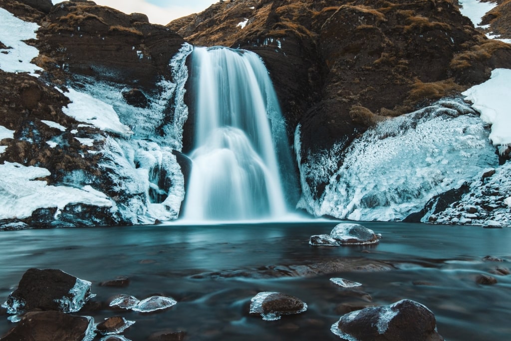 Beautiful landscape of Helgufoss