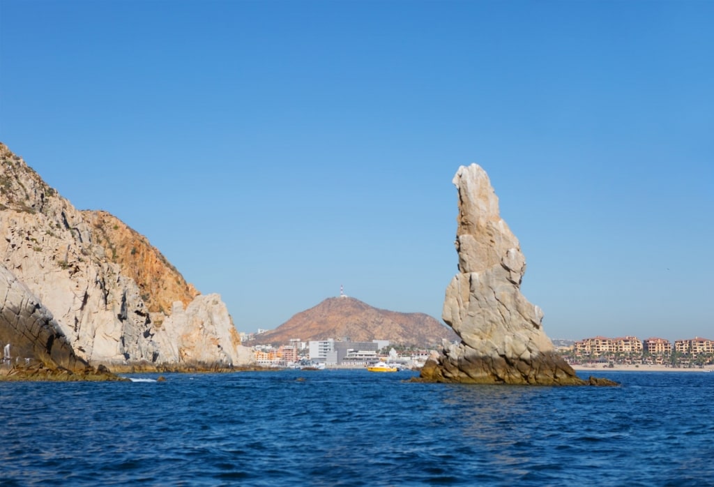 Rock formation of Neptune’s Finger, Cabo San Lucas
